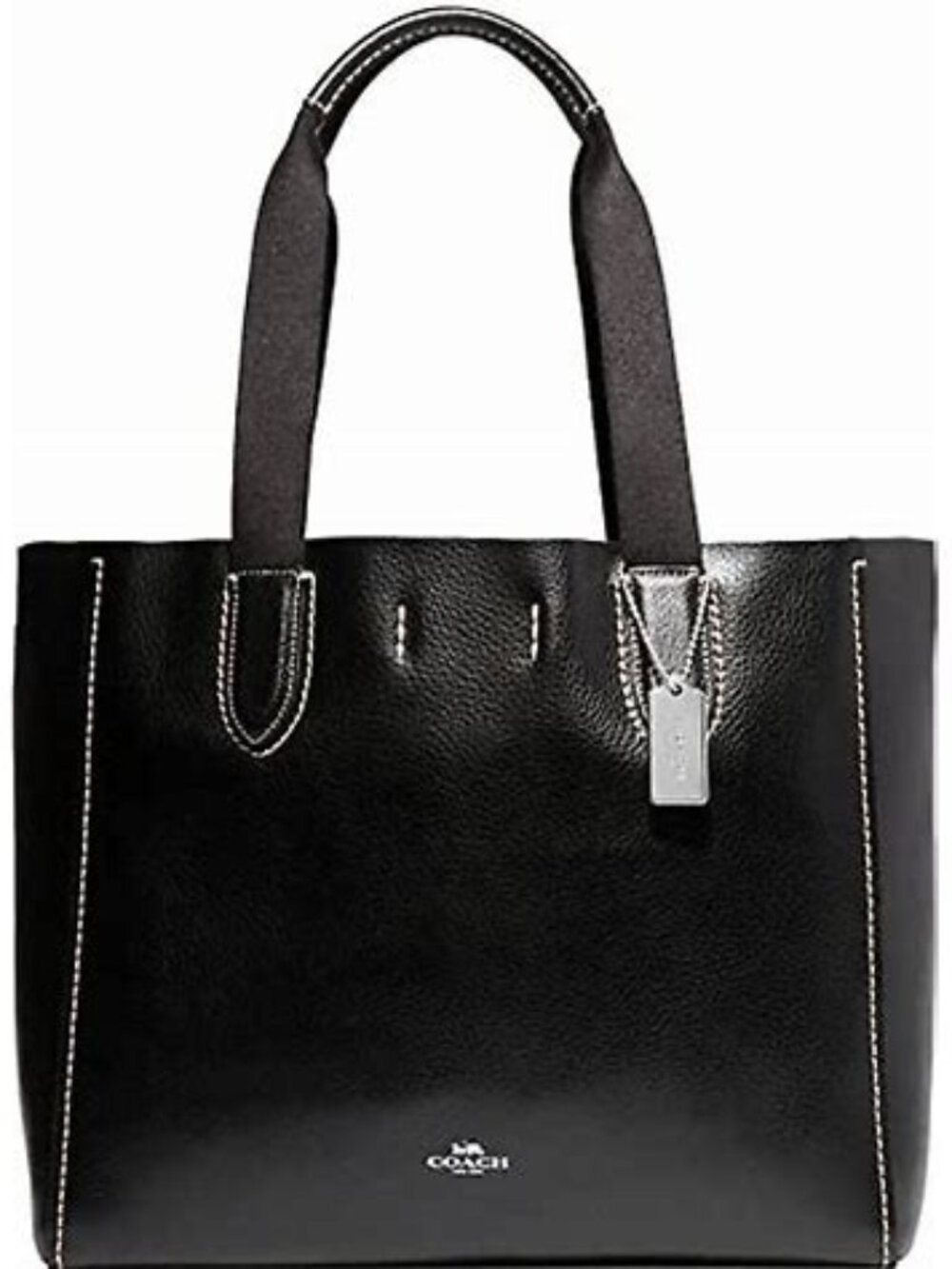 Coach Derby Black Leather Tote Bag Shoulder Purse